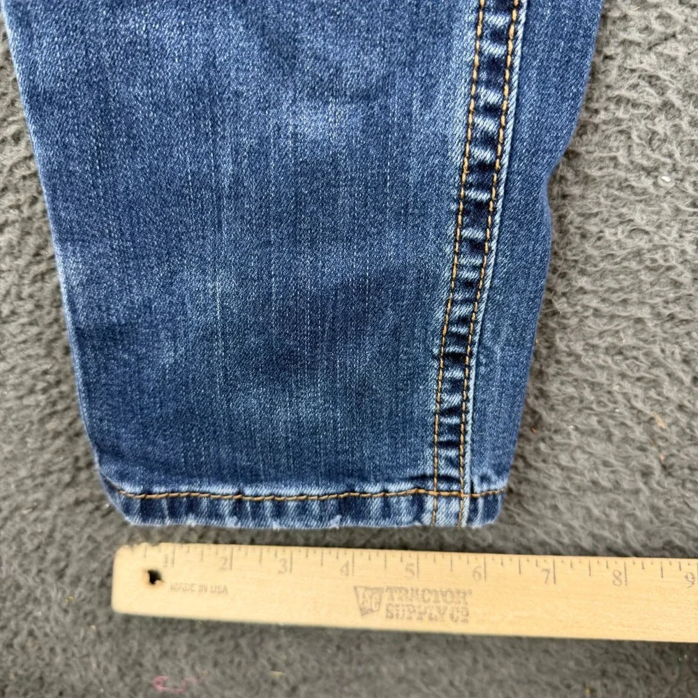 Grace in LA Womens Moto Skinny Jeans Blue Distressed Biker Denim Size 31 EB51381